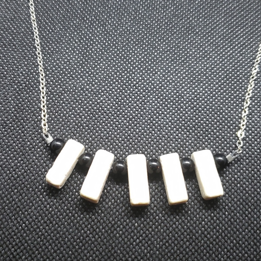 White Marble Handmade Beaded Necklace